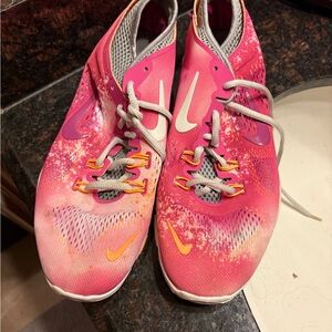 Nike Women's Pink and Orange Athletic Shoes